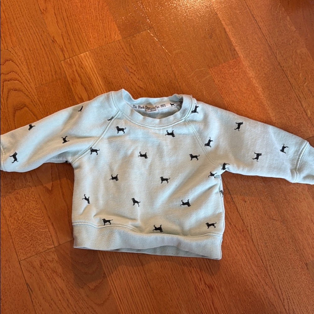The Black Dog Blue and Black Sweatshirt Cozy Crew Neck